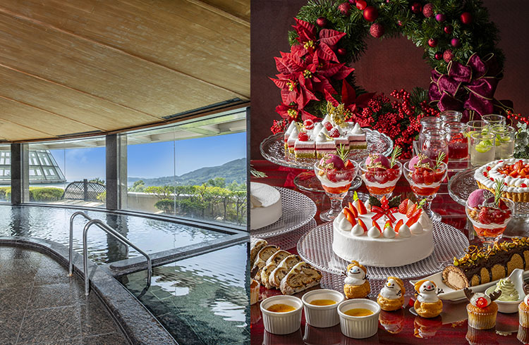 【天然温泉&スイーツビュッフェ】海と山に囲まれリラックス「湯ったりスイーツビュッフェ」