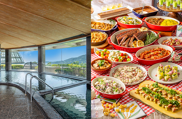 【天然温泉&ランチビュッフェ】人気NO.1日帰りプラン「湯ったりランチビュッフェ」